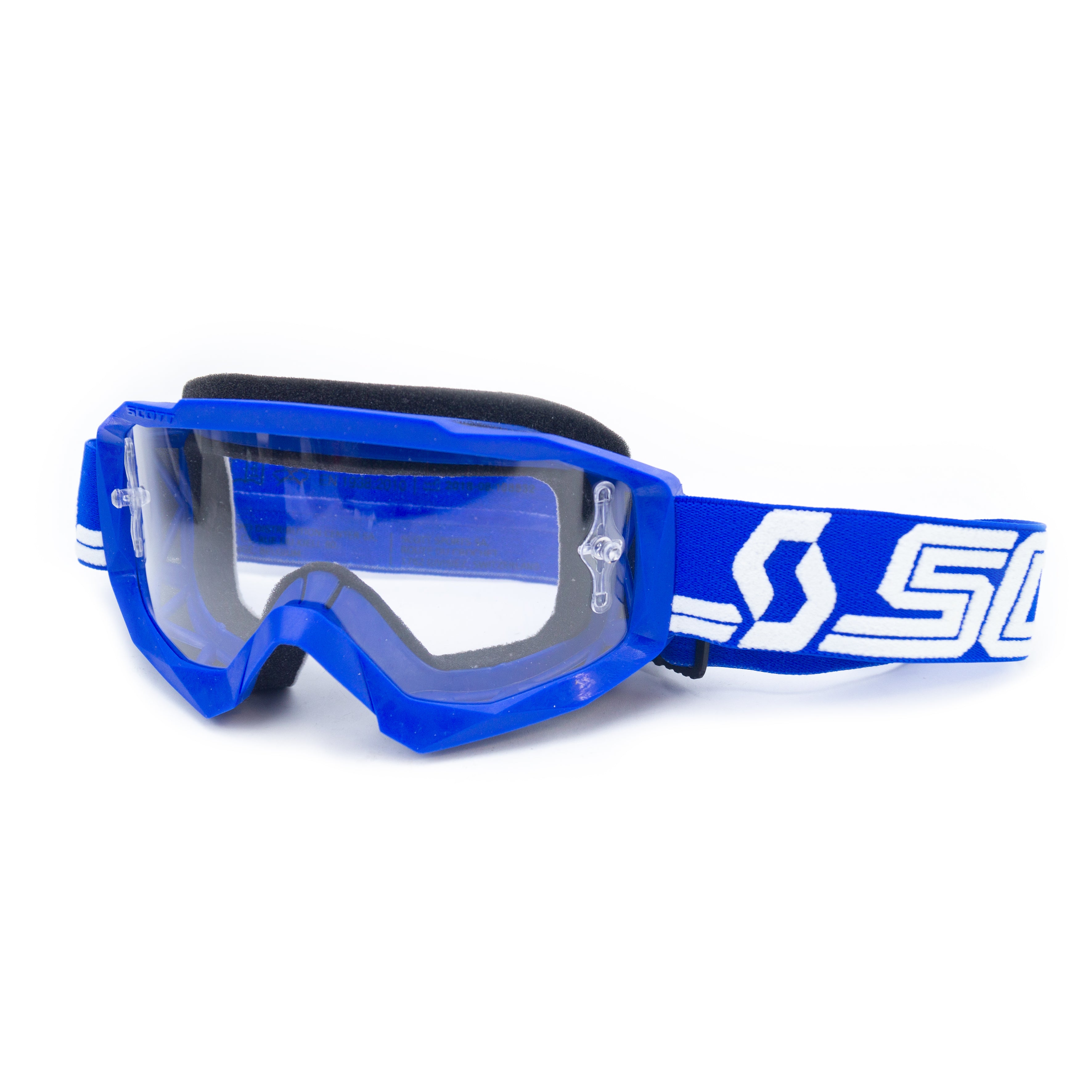 SCOTT HUSTLE GOGGLES CLEAR LENS, BLUE/WHITE, SC084103