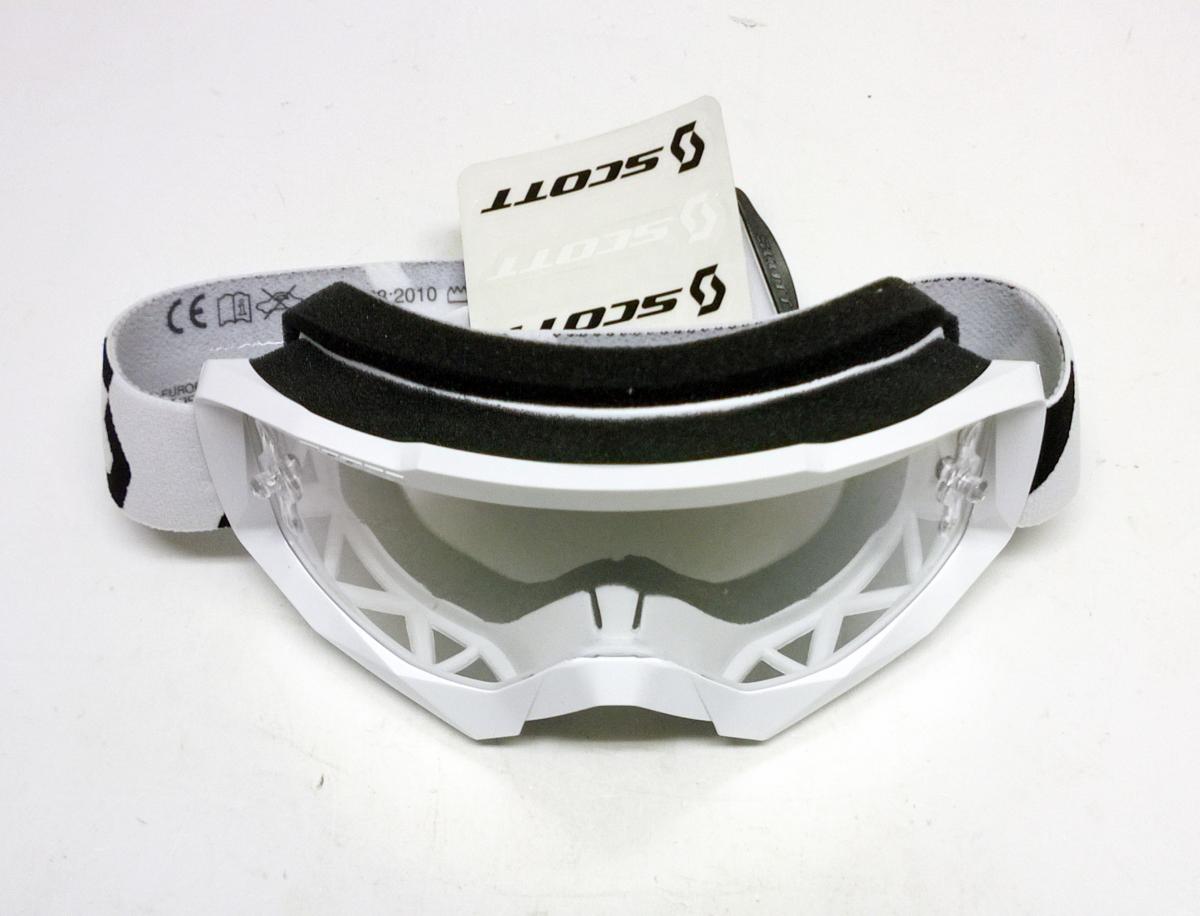 SCOTT HUSTLE GOGGLES CLEAR LENS, WHITE, SC084110