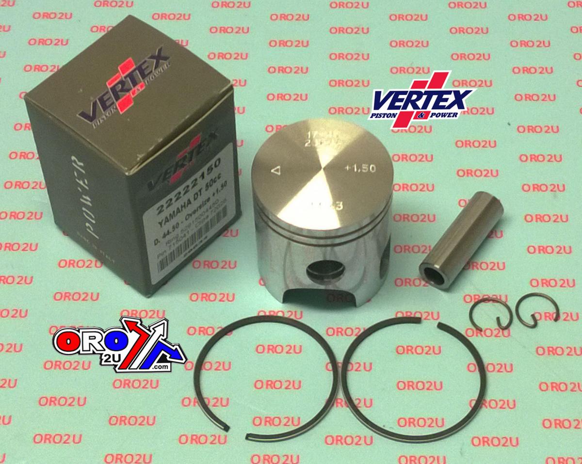 PISTON KIT VERTEX 44.00 YAMAHA DT50 65CC, VERTEX 22222100 OS +1.00
