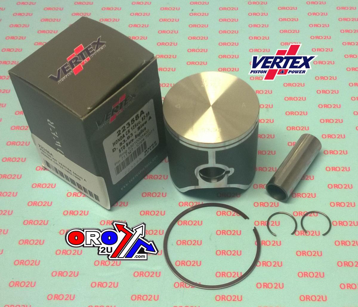 PISTON KIT VERTEX 54.0 A HONDA CR 125 92-99 RACE, VERTEX 22358A