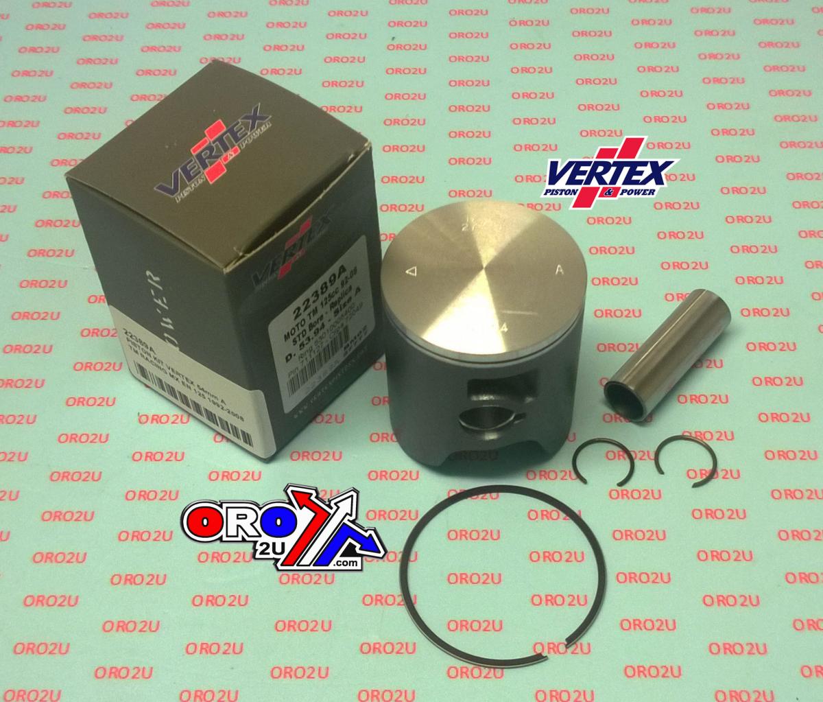 PISTON KIT VERTEX 54 C TM RACING MX/EN 125 92-08, VERTEX 22389C