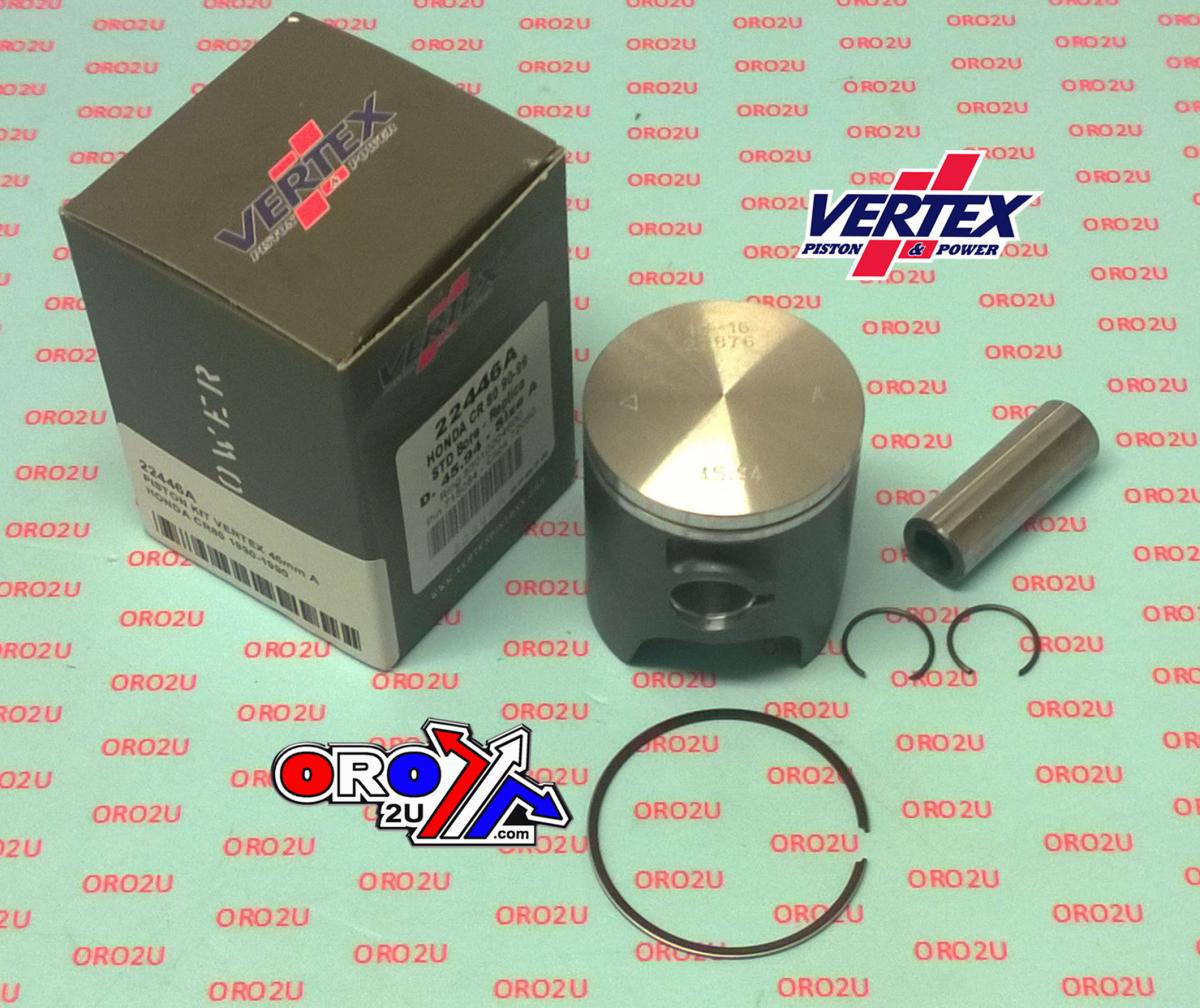 PISTON KIT VERTEX 46.0 A HONDA CR 80 86-02, VERTEX 22446A