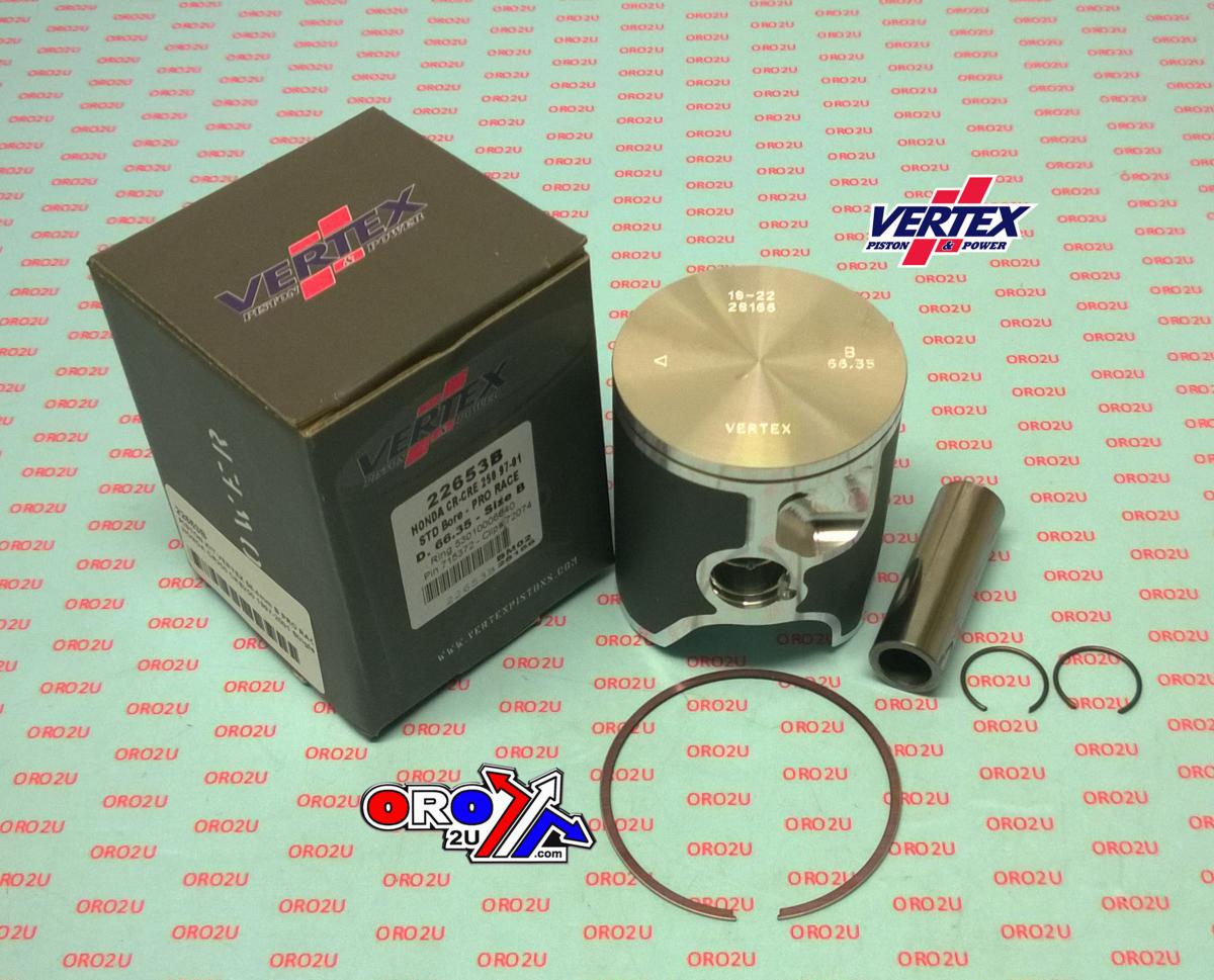 PISTON KIT VERTEX 66.4 D HONDA CR/CRE 250 97-01 PRO RACE, VERTEX 22653D SINGLE RING