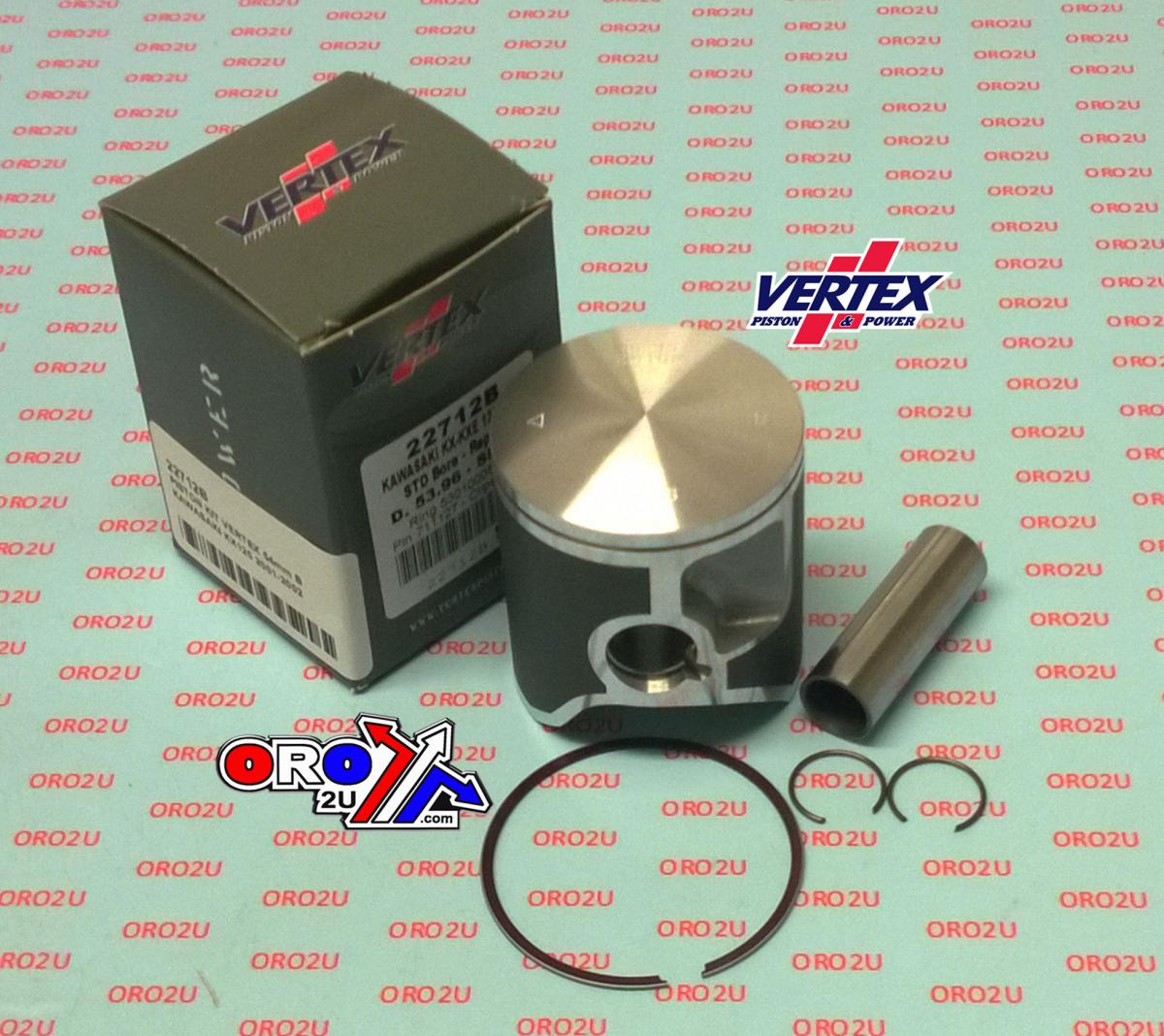 PISTON KIT VERTEX 54.0 A KAWASAKI KX 125 01-02, VERTEX 22712A