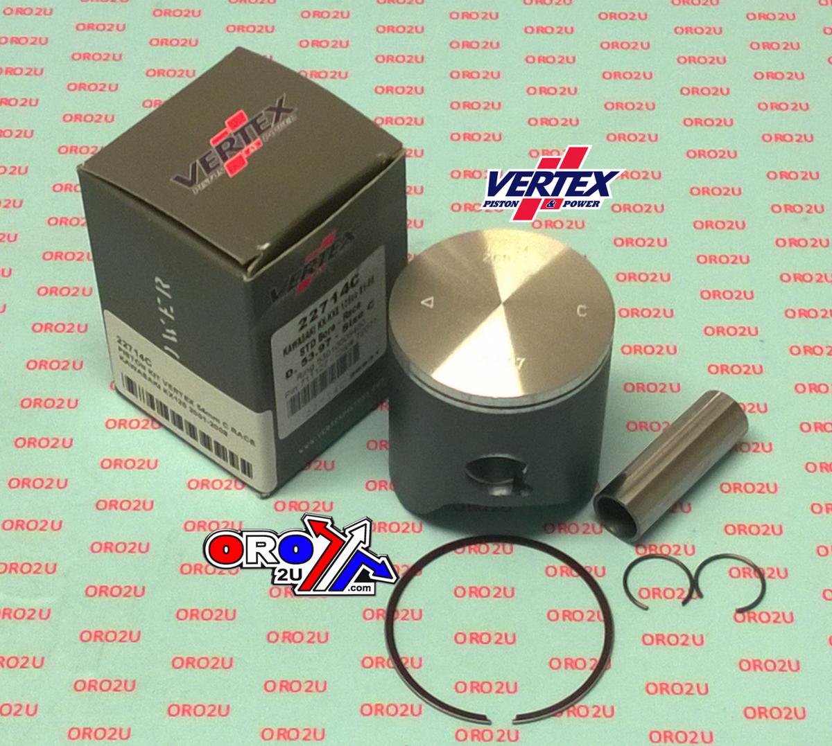 PISTON KIT VERTEX 54.0 C KAWASAKI KX 125 01-08 RACE, VERTEX 22714C