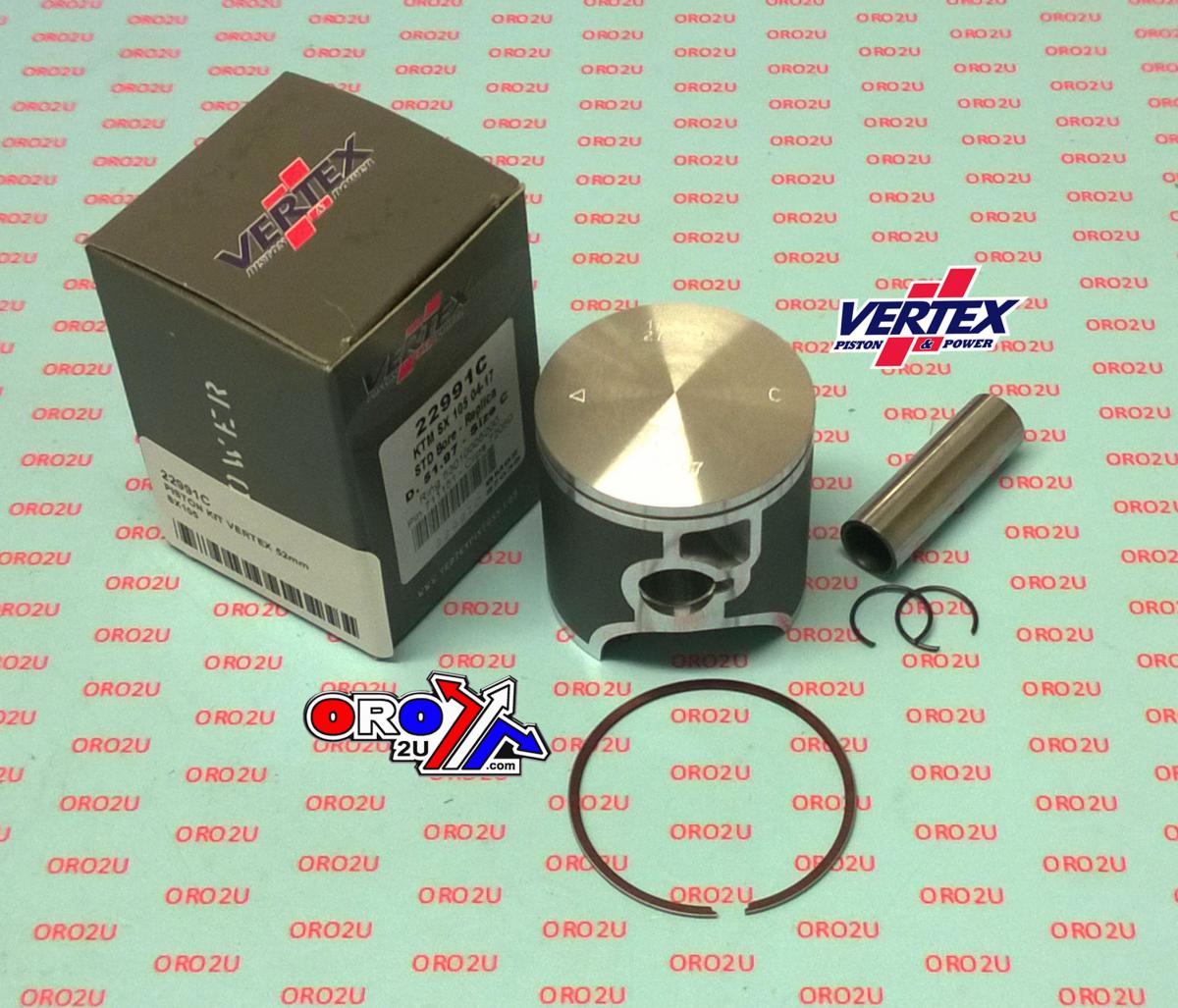 PISTON KIT VERTEX 52.0 C KTM SX 105 04-16, VERTEX 22991C