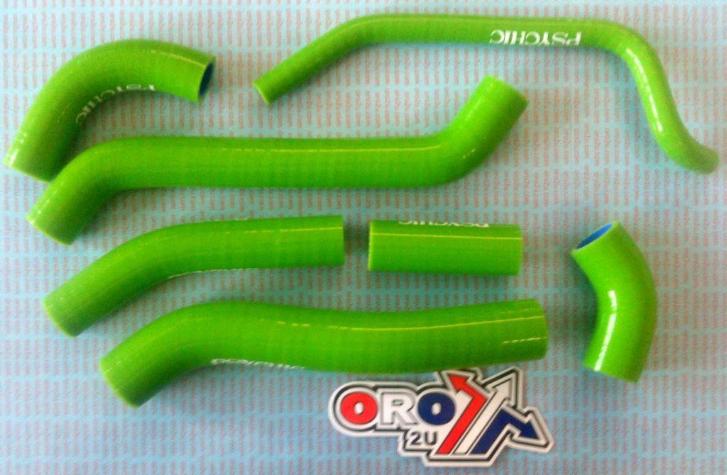 HOSE KIT/7 06-08 KXF450 GREEN, RADIATOR HOSE KAWASAKI, PSYCHIC MX-10030