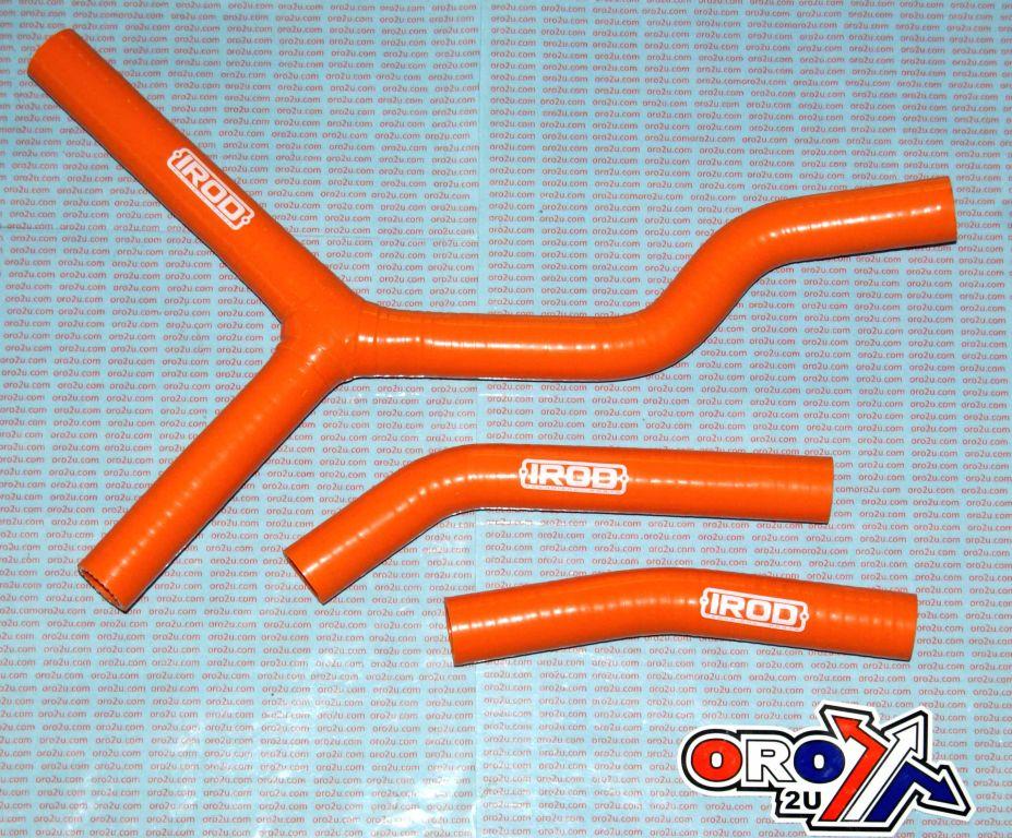 HOSE KIT 125 SX 98-06 KTM, SILICONE RADIATOR ORANGE, IROD 010037