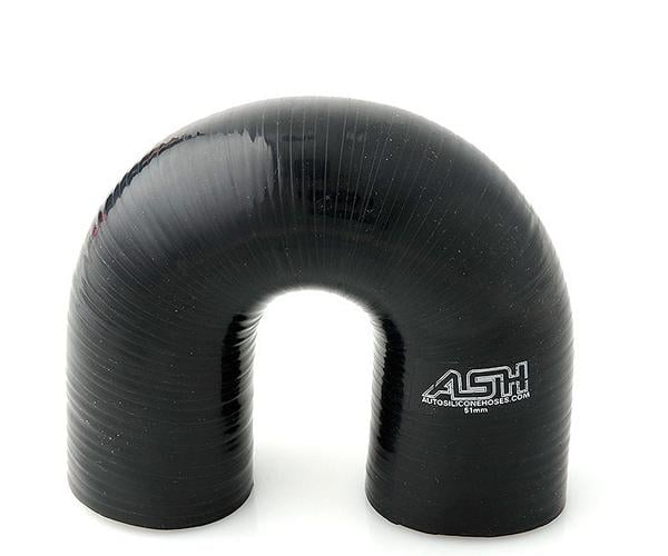 SILICONE HOSE 16MM 180 BEND, BLACK, UNIVERSAL AIR, WATER, INTAKE