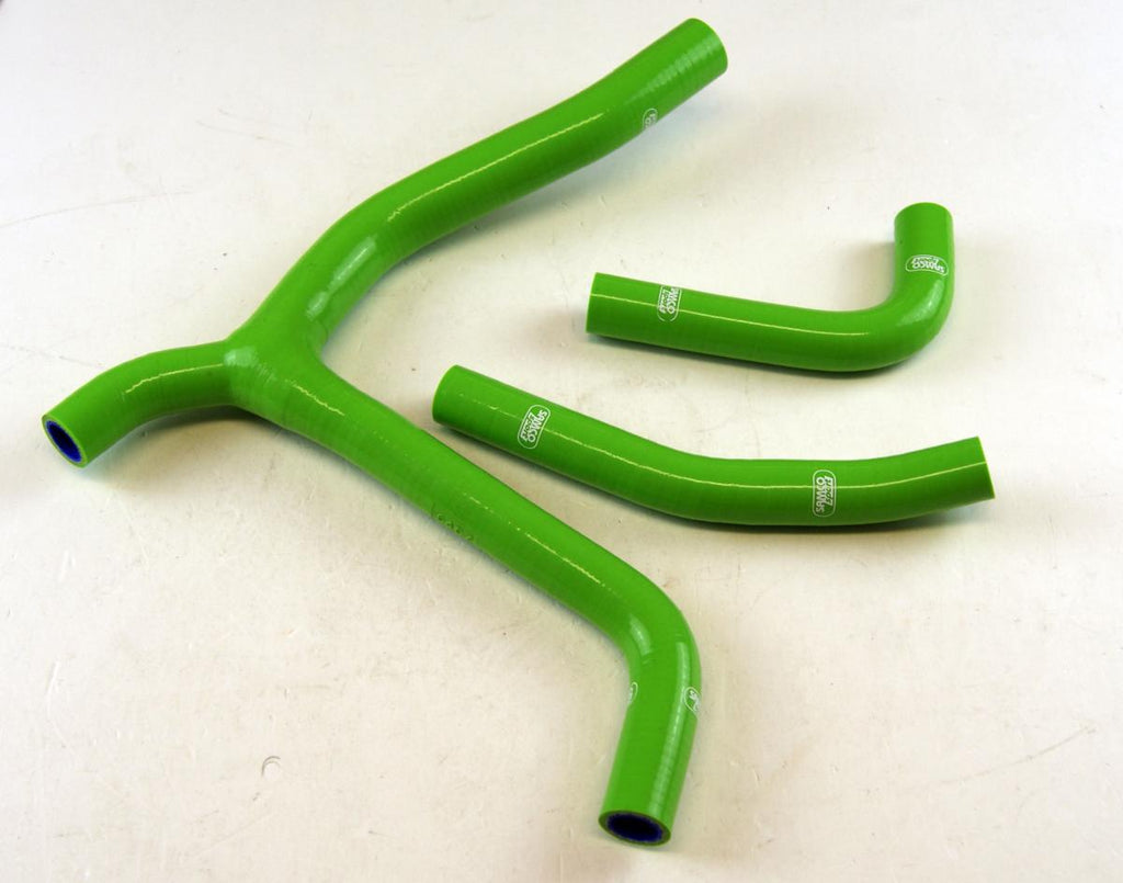 SAMCO HOSE KIT KAWASAKI Y DESIGN, 3 PIECE KIT, GREEN, KAW-99 GN