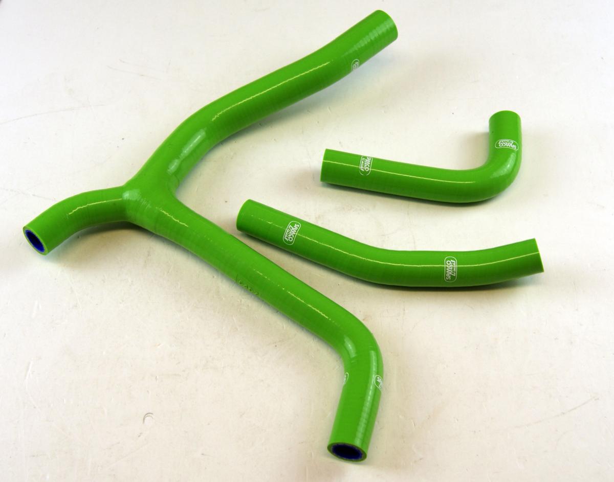 SAMCO HOSE KIT KAWASAKI Y DESIGN, 3 PIECE KIT, GREEN, KAW-99 GN