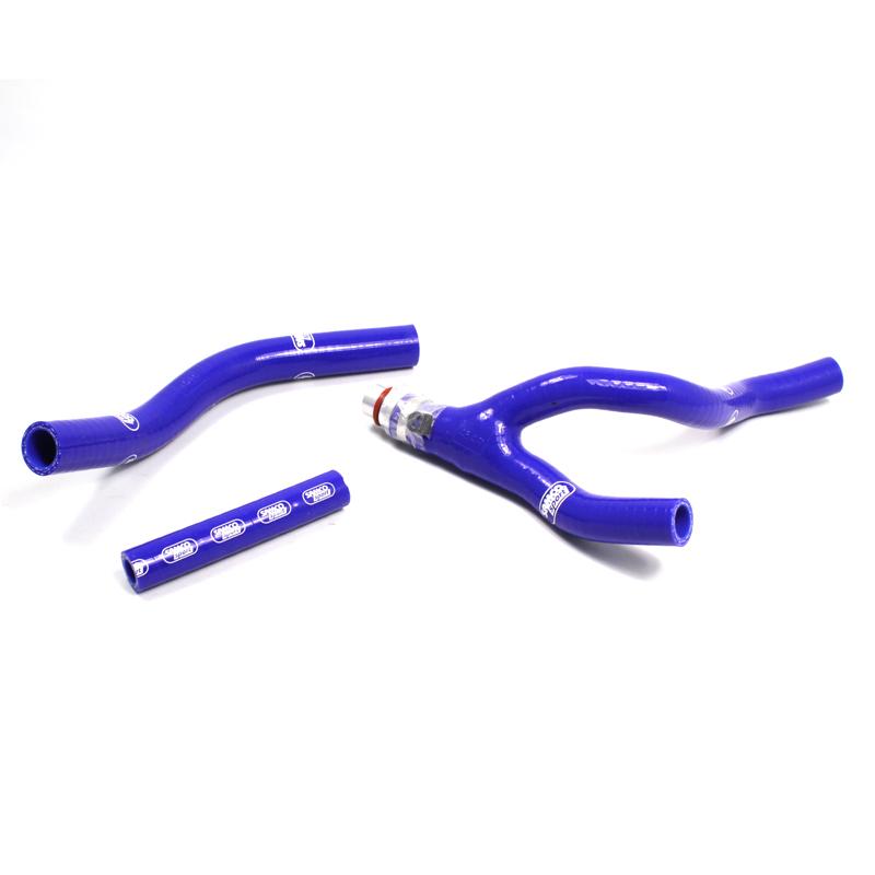 SAMCO HOSE KIT YAMAHA 'Y' Piece Race Design, 4 PIECE KIT, BLUE, YAM-64 BU
