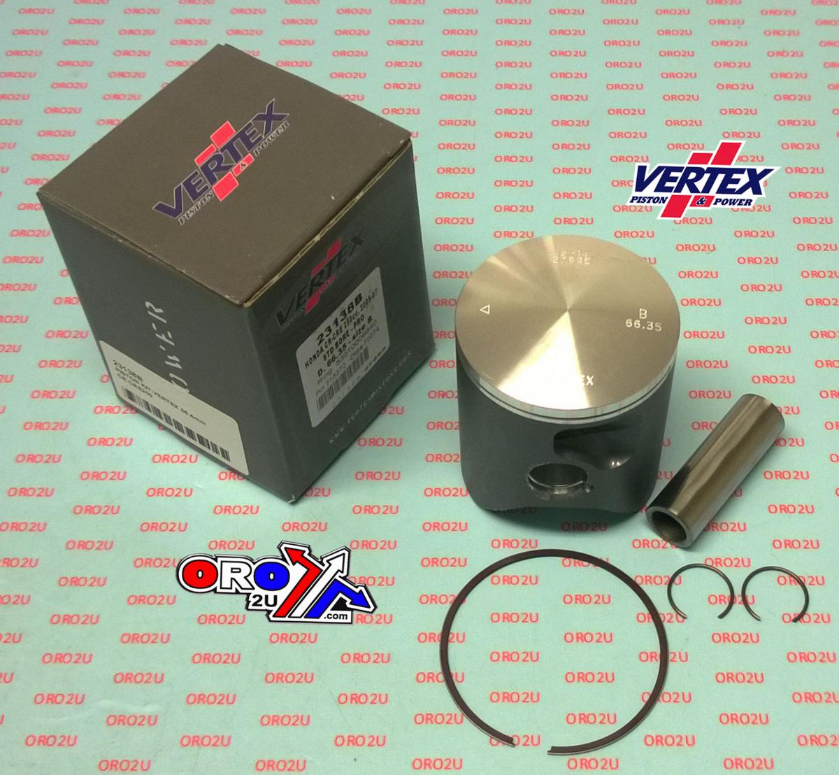 PISTON KIT VERTEX 66.4 A HONDA CR/CRE 250 05-07 PRO RACE, VERTEX 23138A