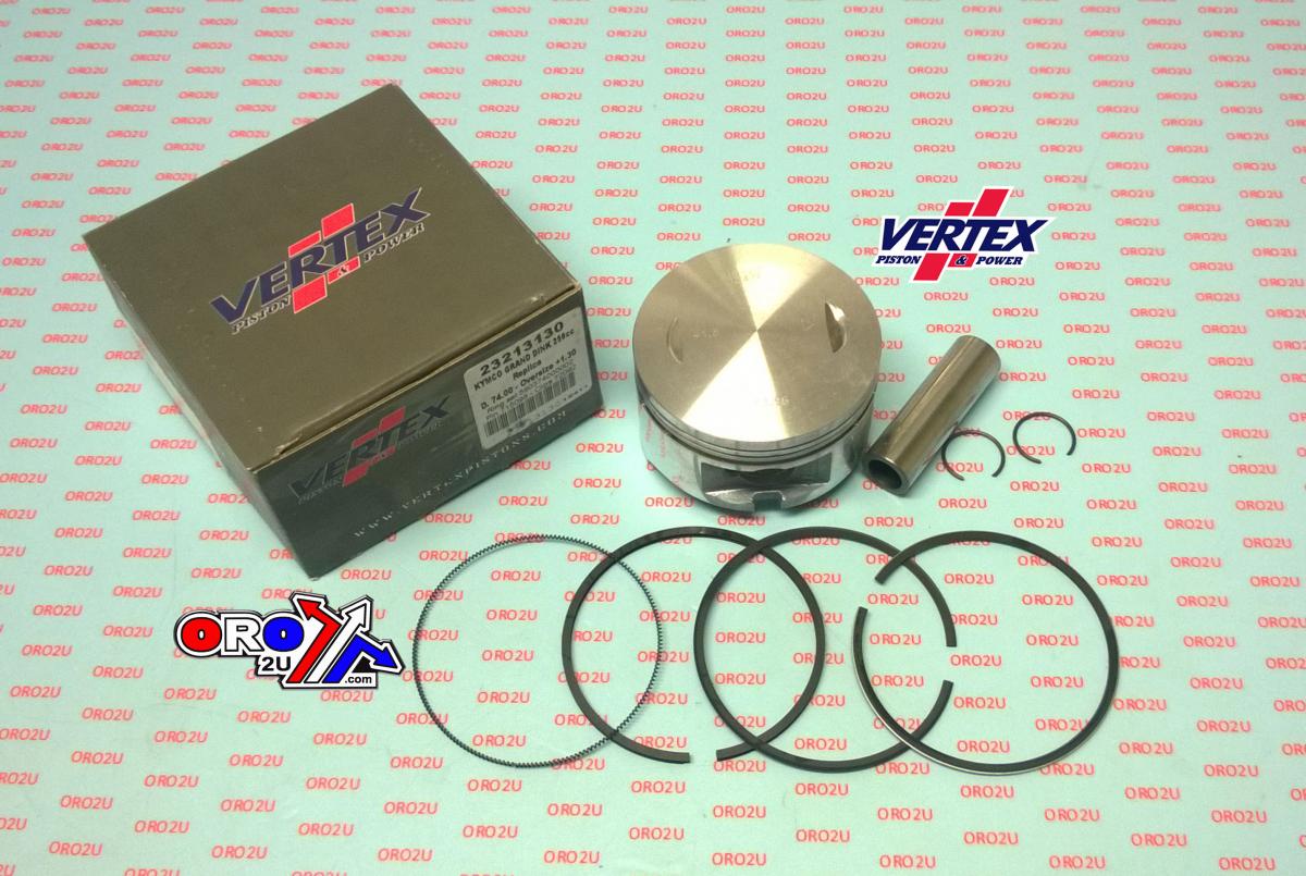 PISTON KIT VERTEX 73.0 KYMCO KXR/MXU 250 03-06, VERTEX 23213030 OS +0.30