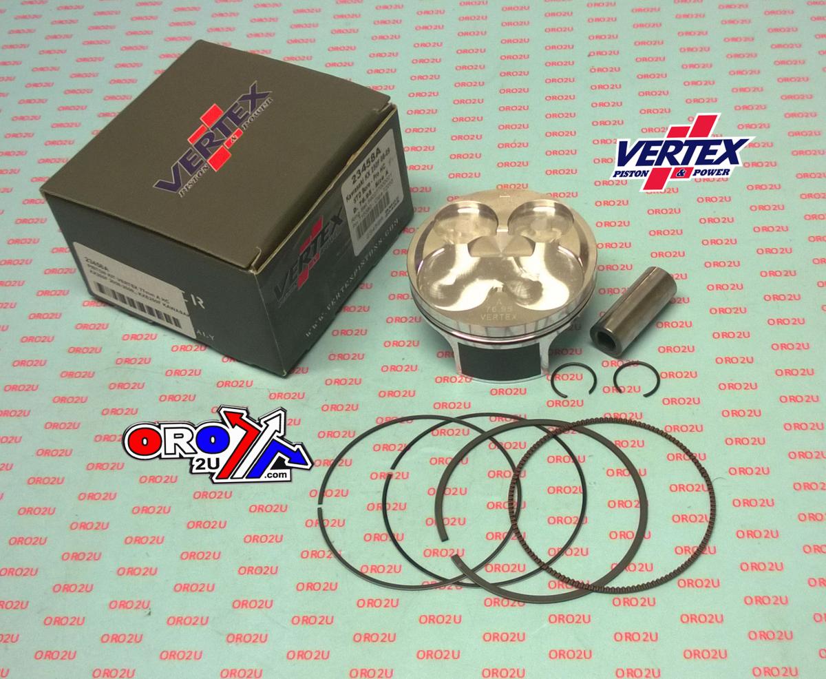 PISTON KIT VERTEX 77.0 A HC KAW KX/KXE 250 08-09, VERTEX 23458A HC COMPR 13,9:1