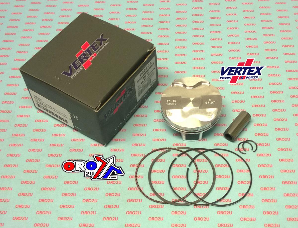 PISTON KIT VERTEX 68.0 C HONDA CRF 150 07-09, VERTEX 23520C OS +2.00 BIG BORE COMPR 11,7:1