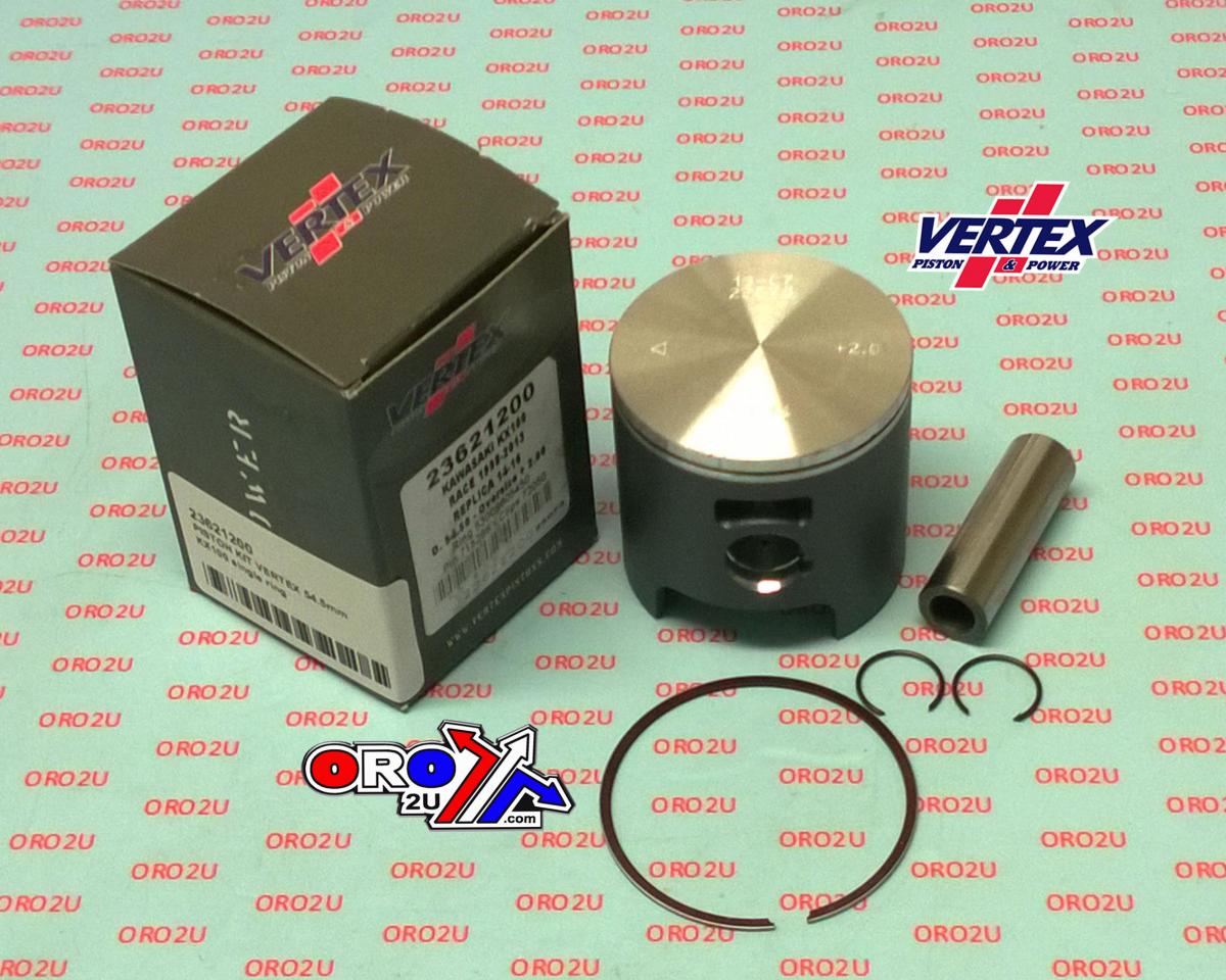 PISTON KIT VERTEX 52.5 B KAWASAKI KX 100 98-22, VERTEX 23621B RACE SINGLE RING