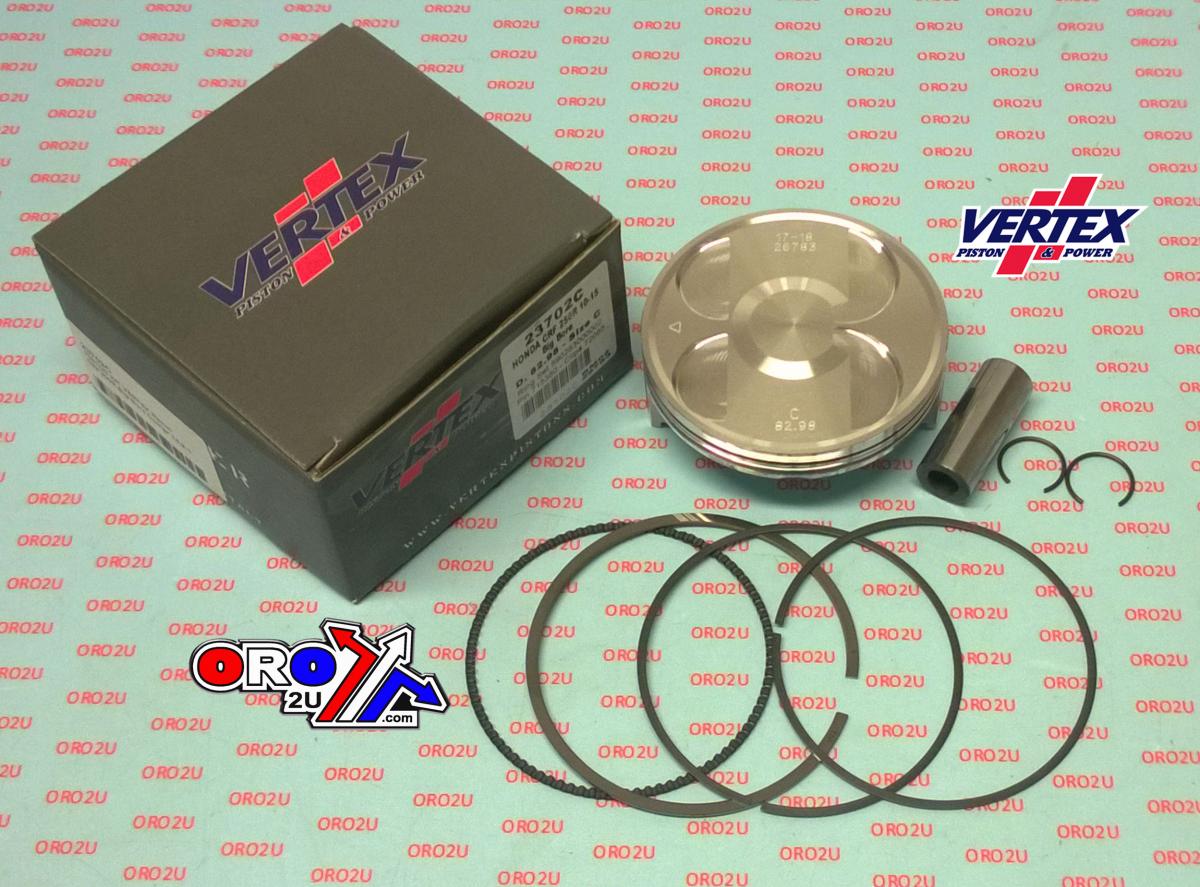 PISTON KIT VERTEX 83.0 C HONDA CRF 250R 10-17, VERTEX 23702C OS+5.20 BIG BORE COMPR 13,2:1