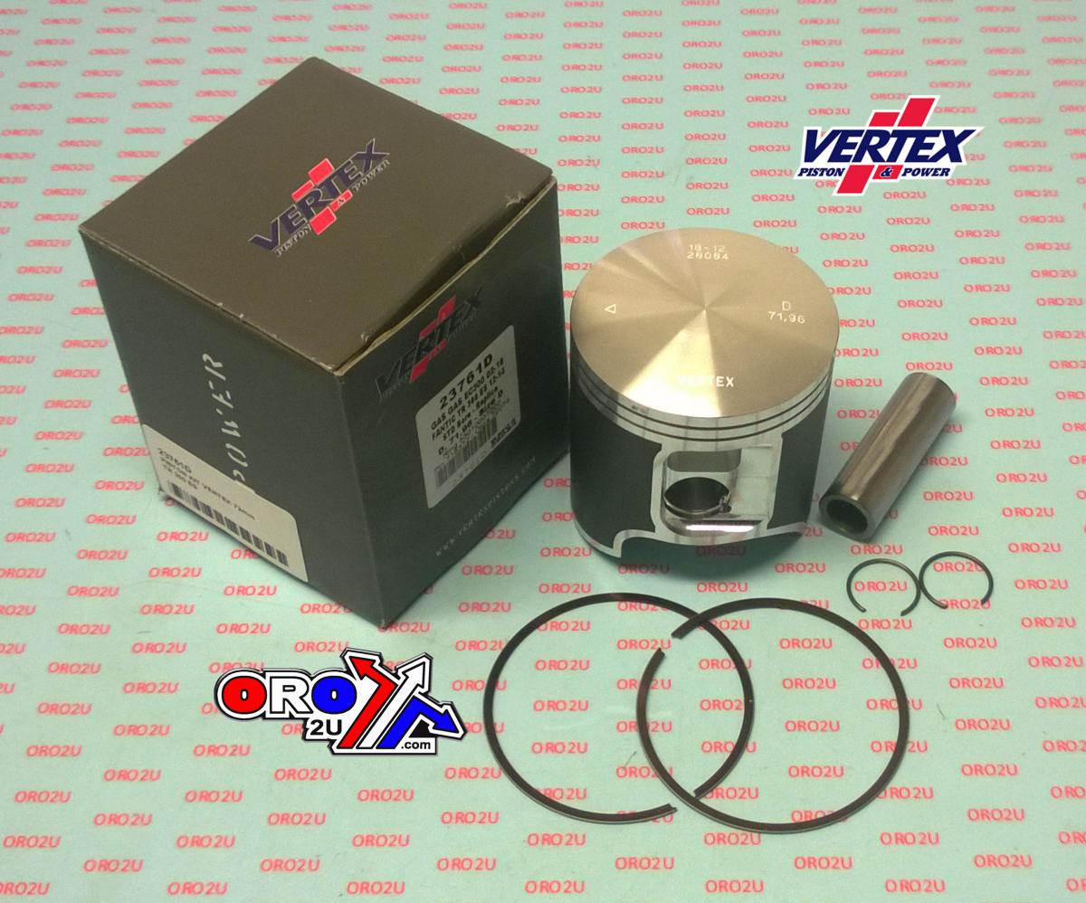 PISTON KIT VERTEX 72.0 D FANTIC TR 300 ES 12-14, VERTEX 23761D GAS GAS EC 02-19/RIEJU MR 2021