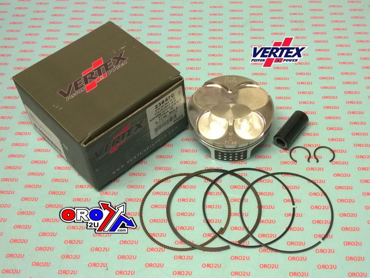 PISTON KIT VERTEX 78.0 B HC KTM SX/EXC 250 13-16, VERTEX 23847B HUSKY/HUSABERG COMPR 14,3:1