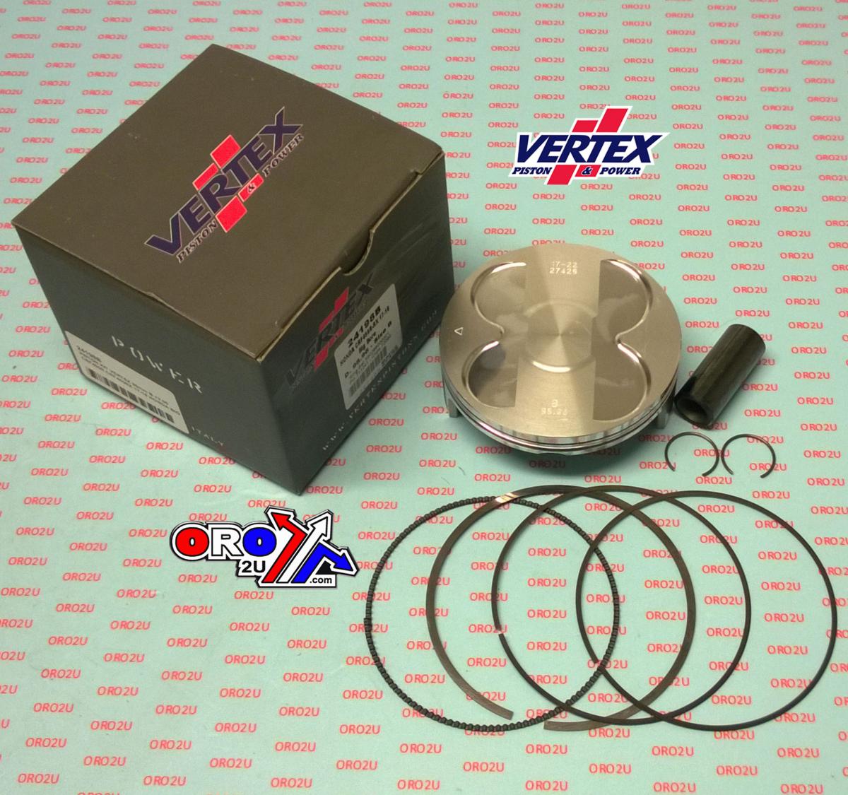PISTON KIT VERTEX 99.0 C HONDA CRF 450 R/RX 17-22, VERTEX 24198C OS+3:00 BIG BORE COMPR 13,5:1