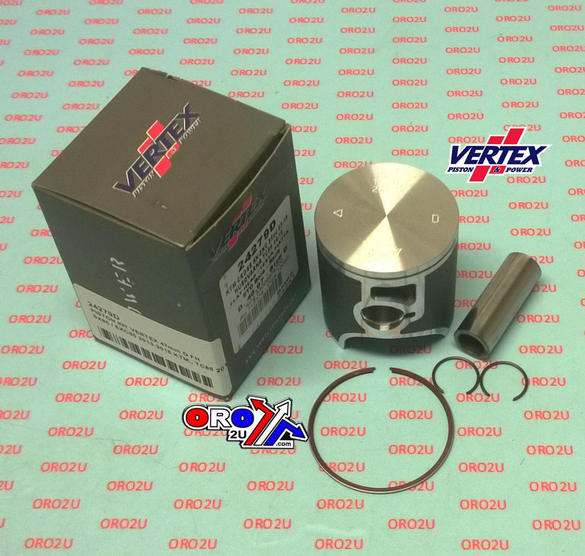 PISTON KIT VERTEX 47.0 D FH RACE KTM SX/EXC 85 03-22, VERTEX 24279D GAS GAS/HUSKY FLATHEAD