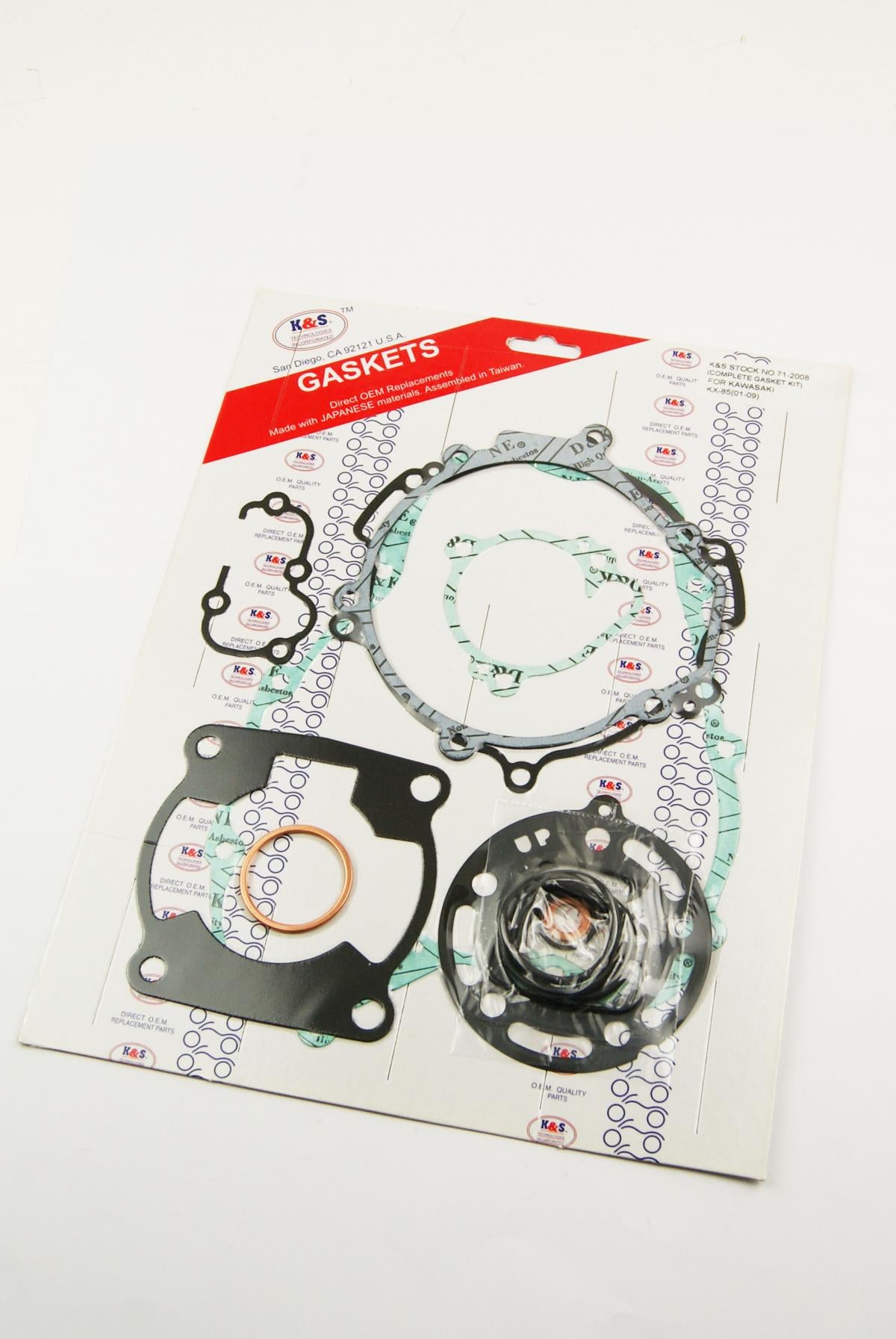GASKET FULL SET 01-13 KX85, K&S 71-2008