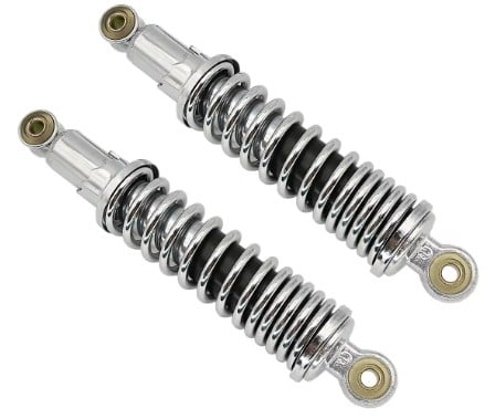 SHOCK ABSORBERS PAIR 280mm EYE/EYE SILVER HONDA Z50 Z50A Z50J Z50R