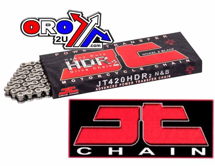 JT CHAIN 420HDR 120L NICKEL-BK JTC420HDRNB120SL