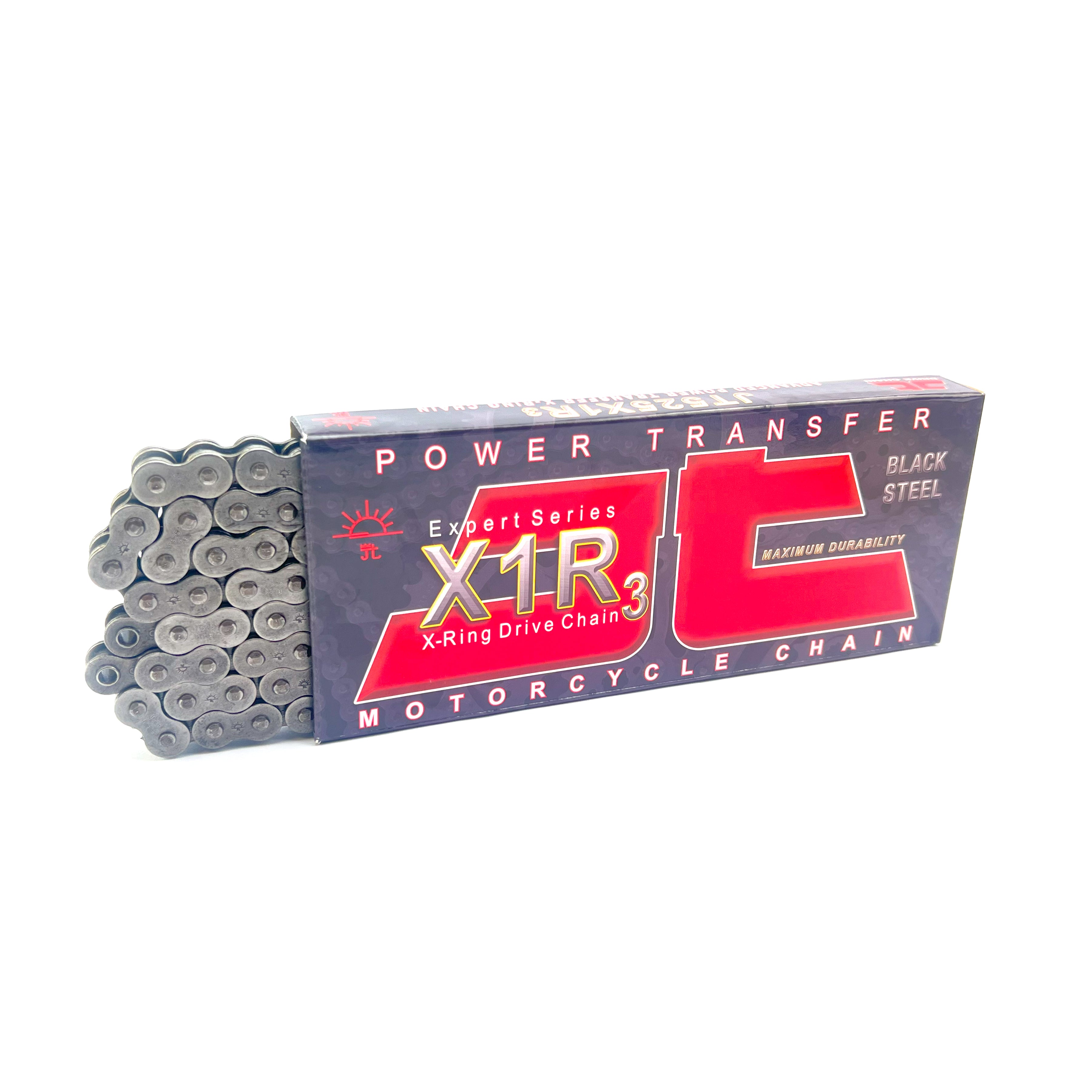 JT CHAIN 525X1R3 110L BLACK, X-RING, JTC525X1R3-110RL