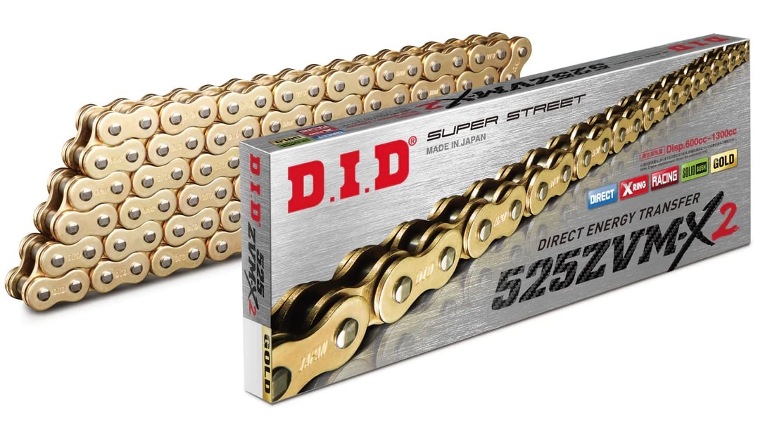 DID 525ZVM-X GOLD CHAIN 124L, DID525ZVMXGG124, 3012564, ROAD, MC