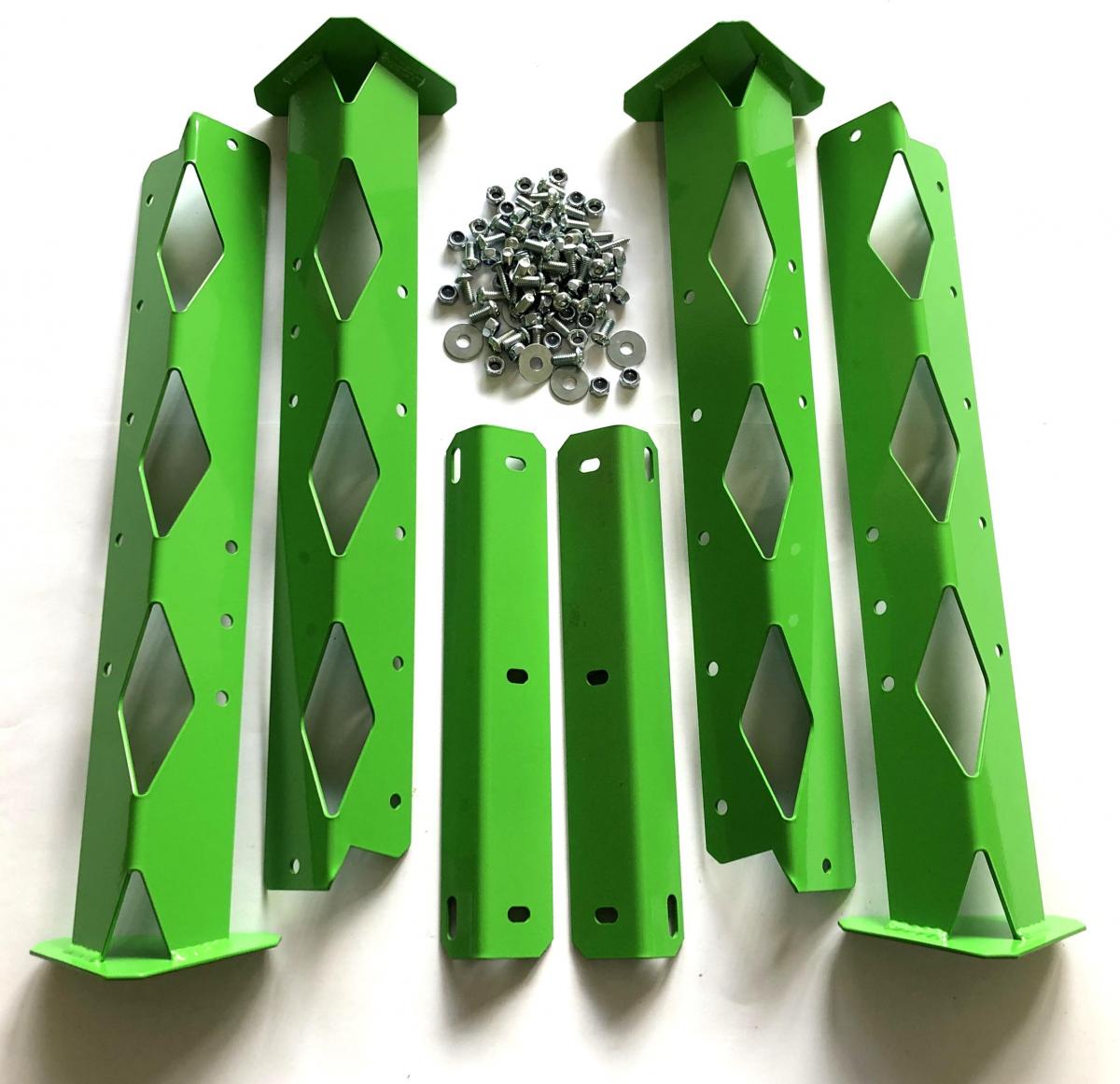 TAGZ FACTORY MX STAND LEG SET, FINISH GLOSS GREEN / KAWASAKI GREEN