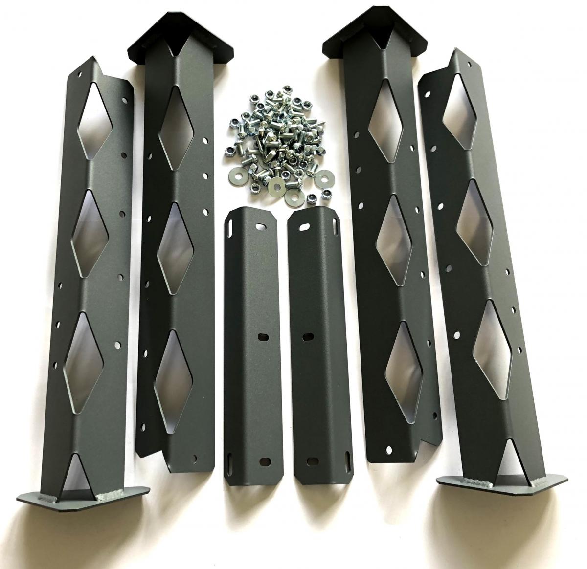 TAGZ FACTORY MX STAND LEG SET, FINISH MATT TEXTURE GREY RAL7011