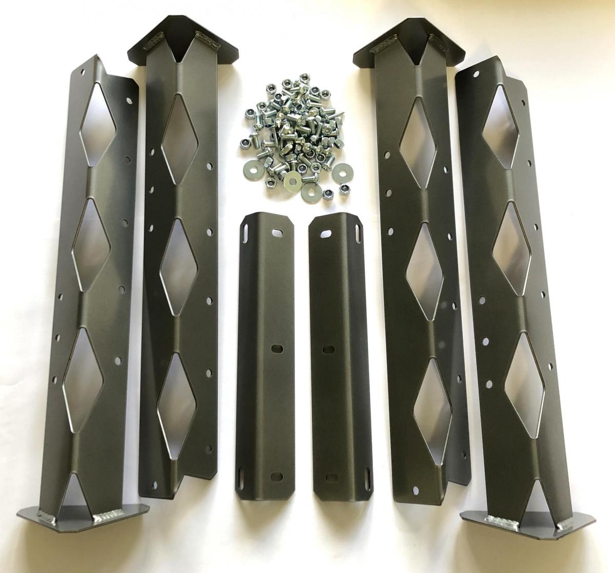TAGZ FACTORY MX STAND LEG SET, FINISH GLOSS GUNMETAL METALLIC