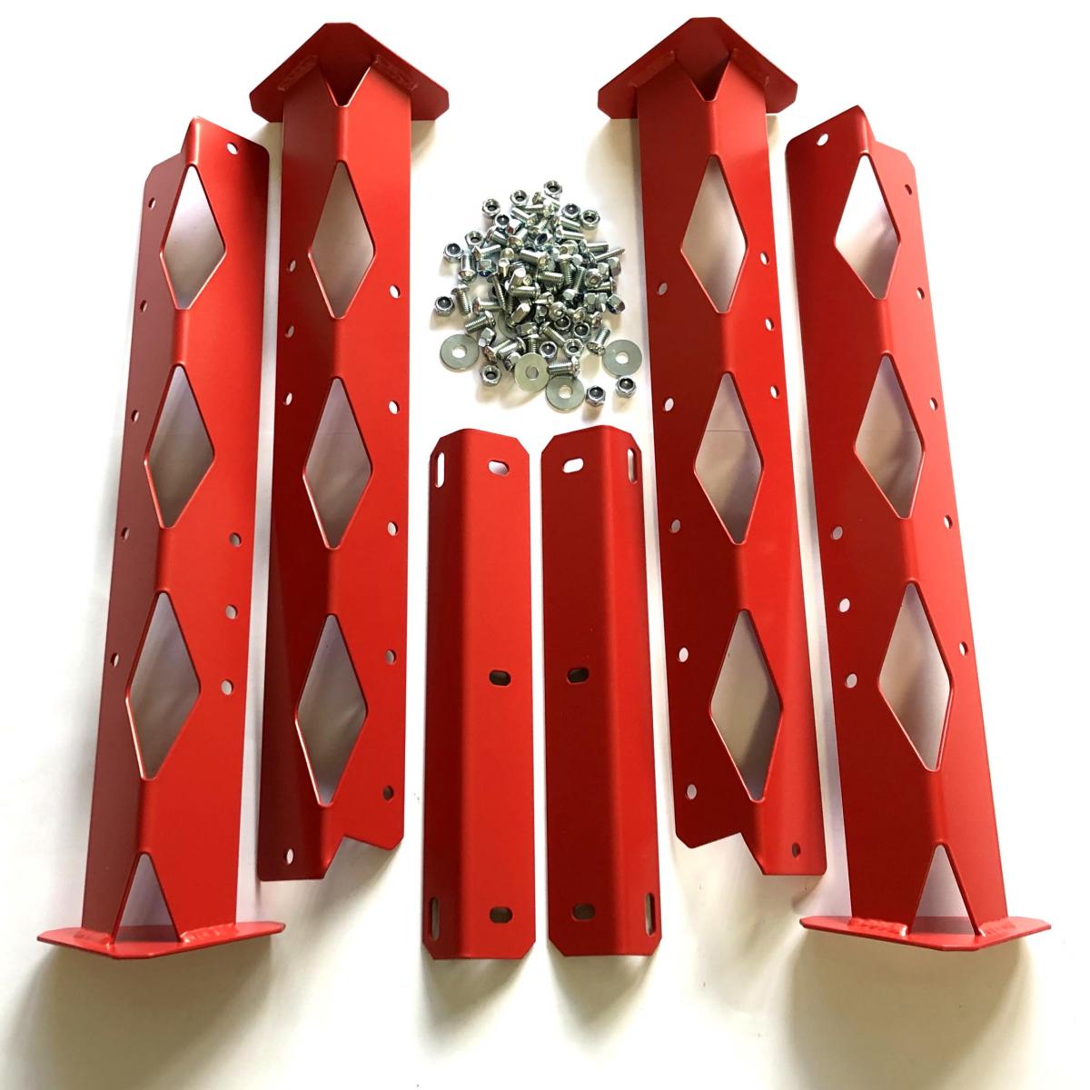 TAGZ FACTORY MX STAND LEG SET, FINISH MATT RED RAL3031
