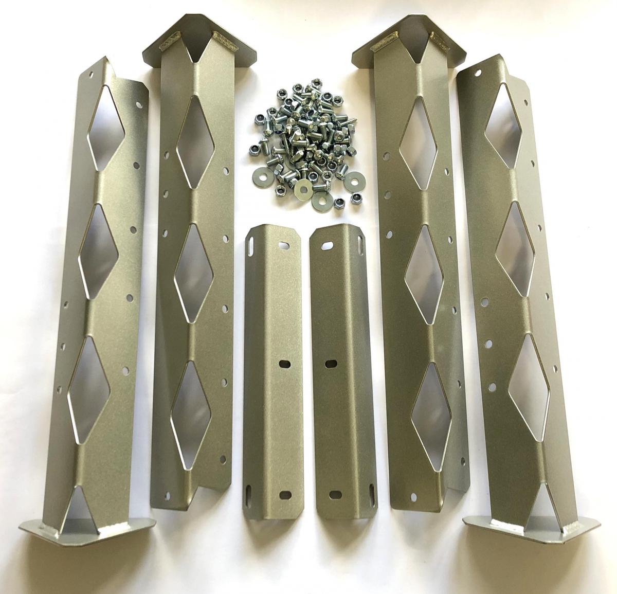 TAGZ FACTORY MX STAND LEG SET, FINISH GLOSS SILVER METALLIC