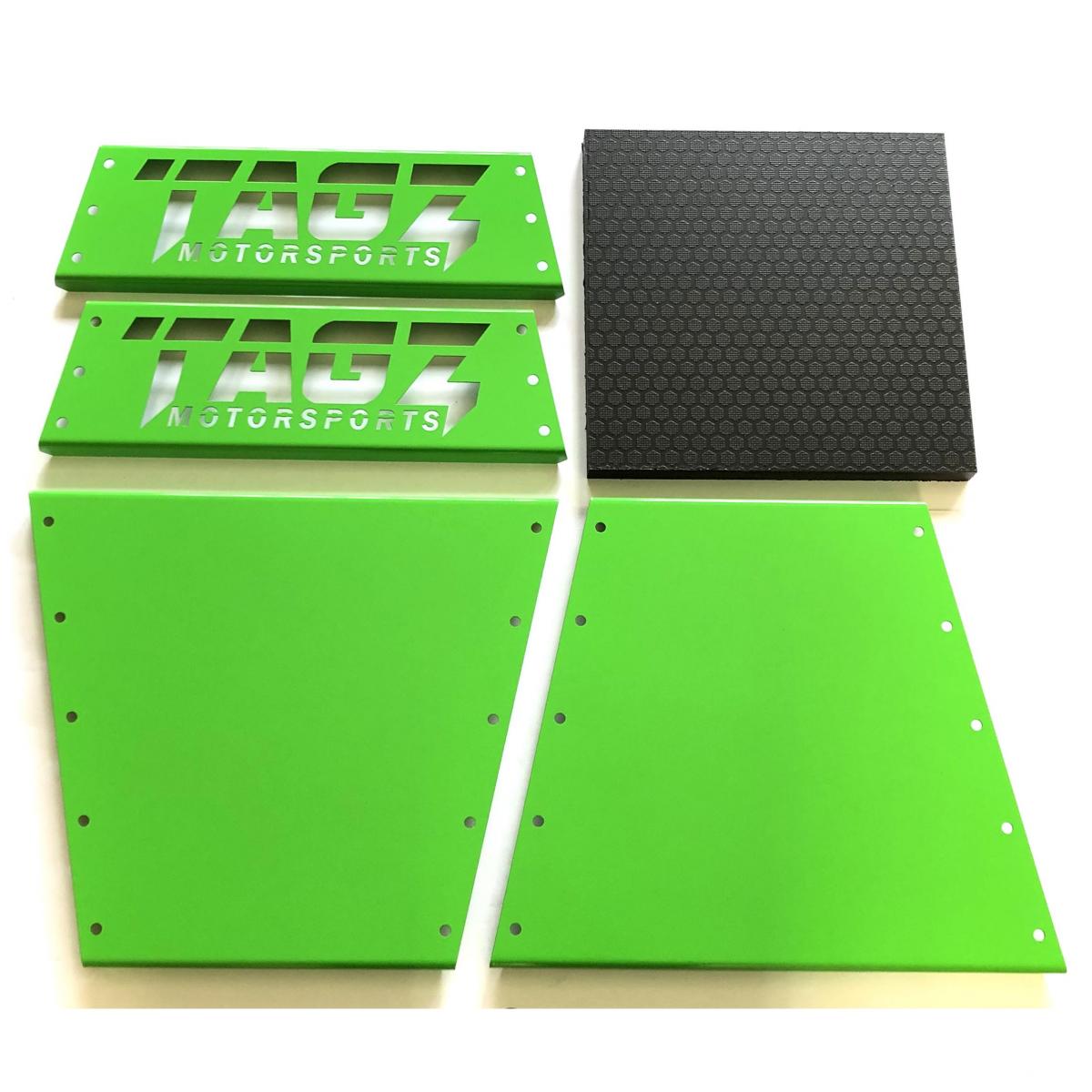 TAGZ FACTORY MX STAND PANEL SET, FINISH GLOSS GREEN / KAWASAKI GREEN