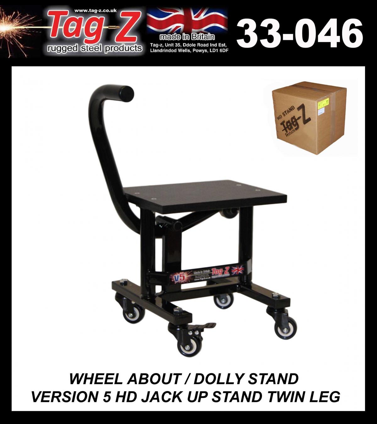 HD JACK-UP-STAND TWIN LEG v5, WHEEL ABOUT JACK-UP-STAND, MX & ENDURO 125>625CC BIKES