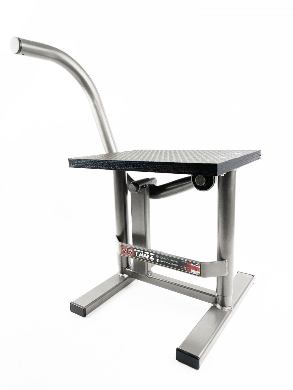 HD JACK-UP-STAND TWIN LEG v5, MX & ENDURO 125>625CC SILVER, LARGE STAND 440mm HIGH MX