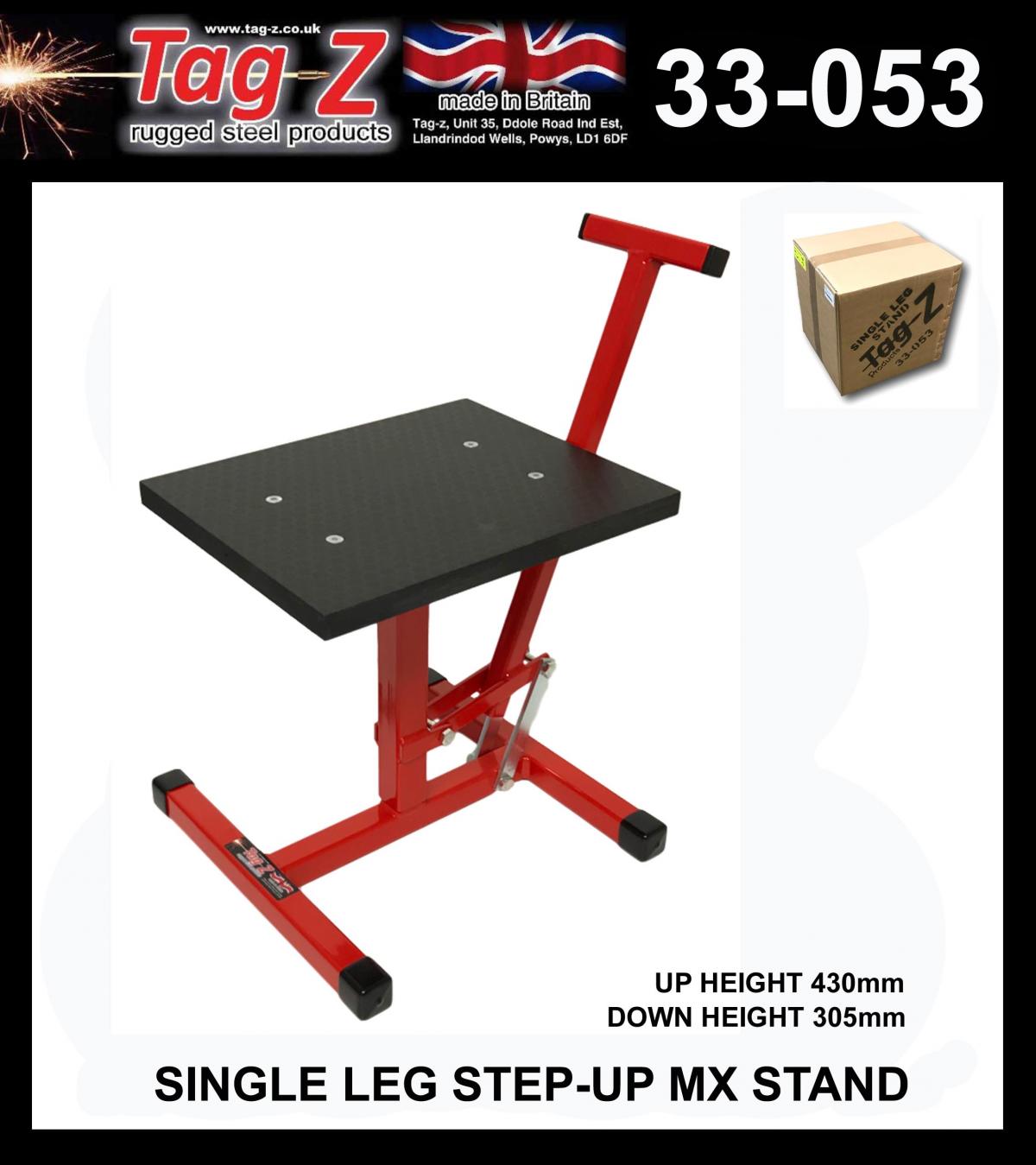 Tag-Z STEP-UP MX STAND, SINGLE LEG STAND RED