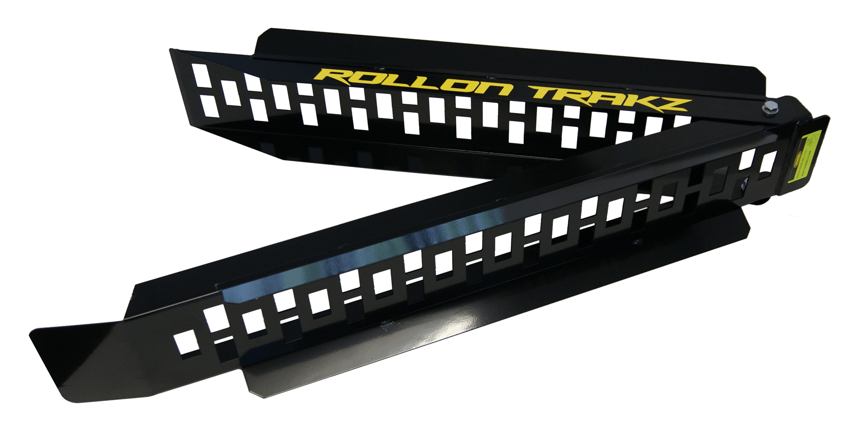 STEEL FOLDING RAMP WITH SIDES, FOLDING RAMP 2000mmTAG-Z, NO ROLL ON TRAKZ STICKER FITTED