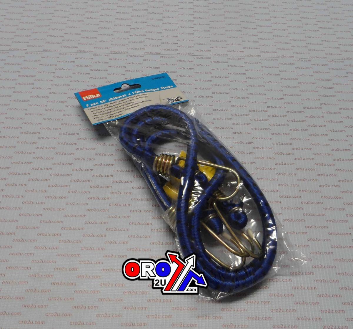 36'' BUNGEE CORD 12mm PK/2, Heavy Duty Bungee Straps, 84520036