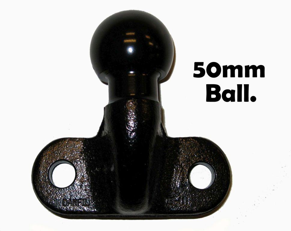50MM TYPE APPROVED TOW BALL, TOW BALL HITCH CAR VAN TRUCK, BLACK