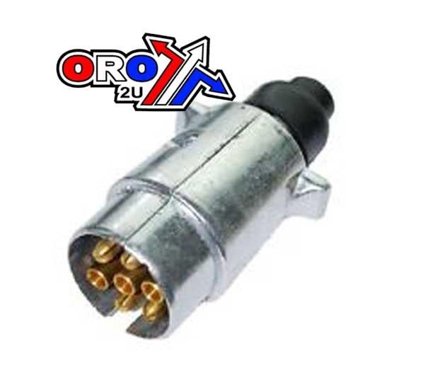 PLUG 7 PIN METAL - MALE, ZINC PLATED / HD / EACH, RE 6003