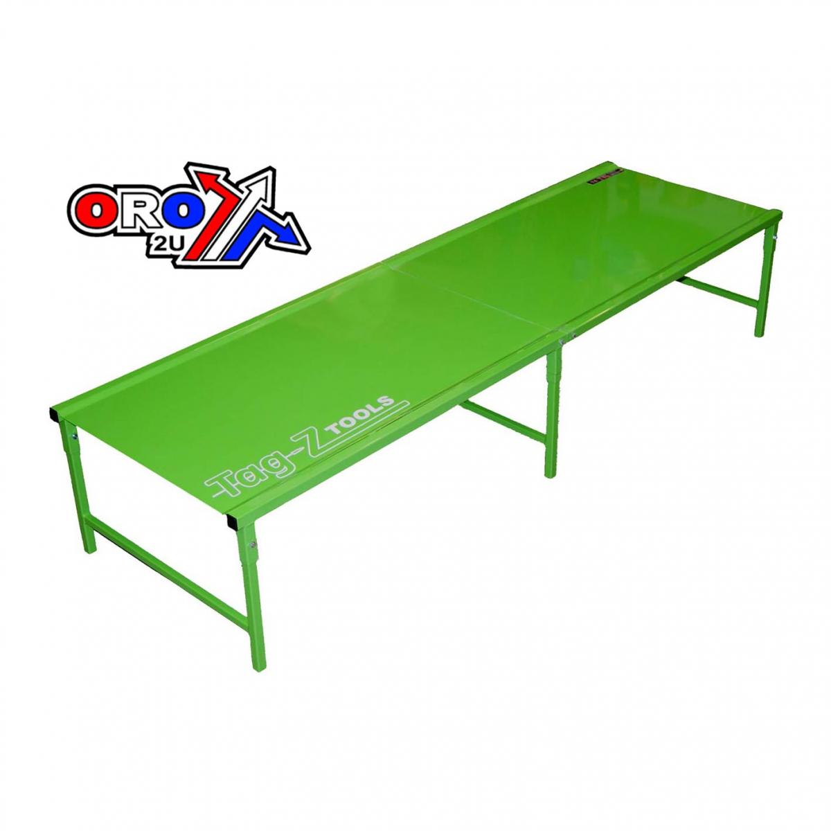 MOTORCYCLE WORKBENCH 440, KX GREEN, BIKE WORK BENCH, 42kg FREIGHT CHARGE L115xH20xW70cm