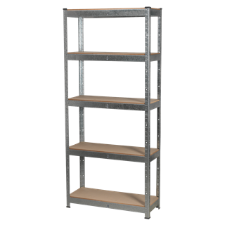 STORAGE RACKING UNIT 5 SHELVES, GALVINIZED, 150KG CAPACITY PER SHELF