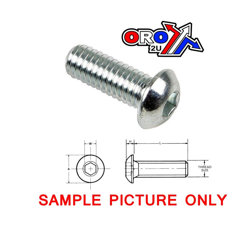 M6x50 BUTTON HEAD BOLT BZP