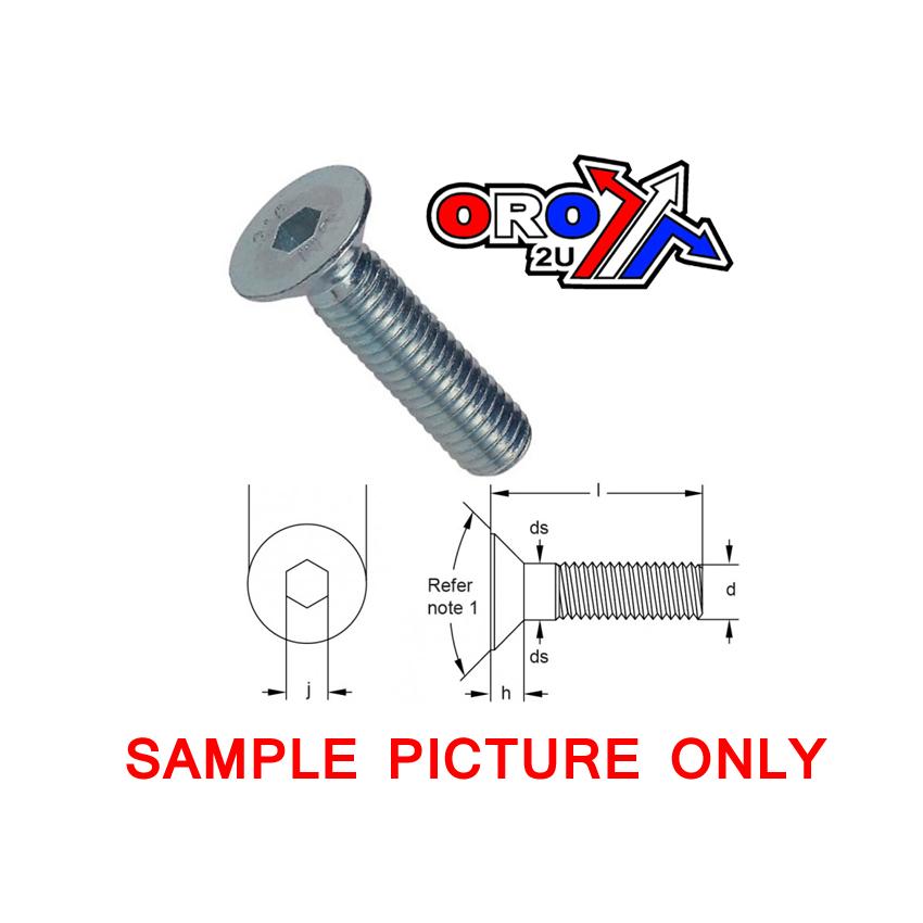 M6x60 BOLT CSK BZP