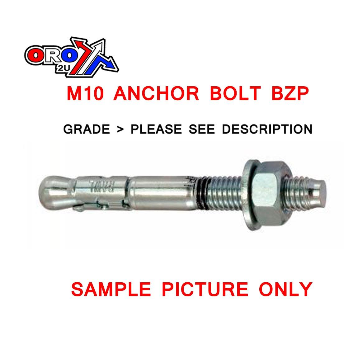 M10X70 ANCHOR BOLT BZP EACH