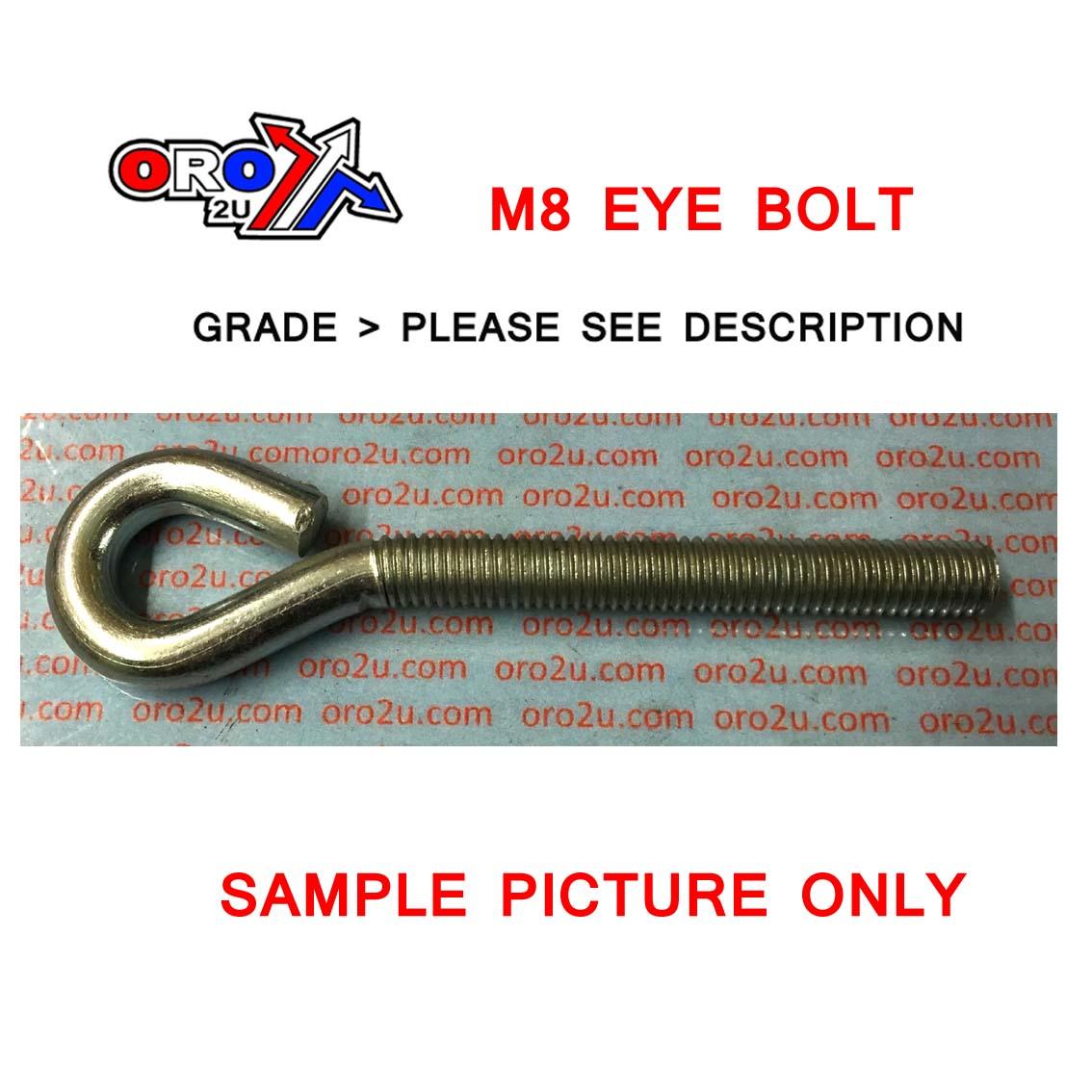 M8x60 EYE BOLT BZP EACH